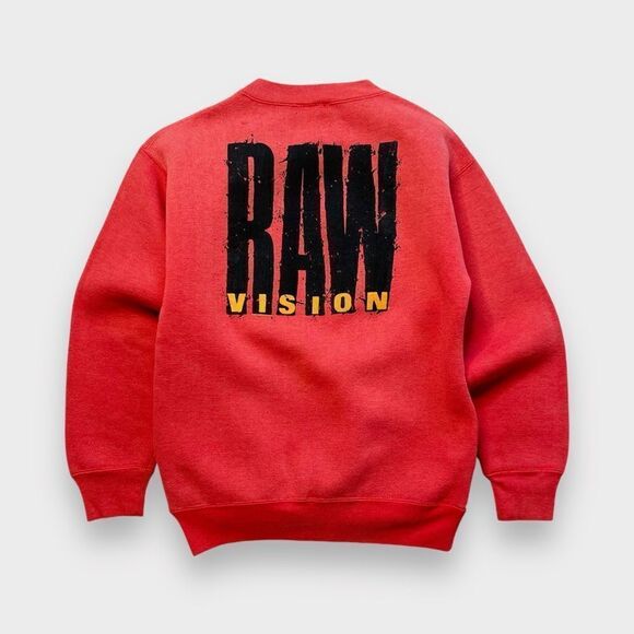Vtg 80s Vision Street Wear Raw Vision Sweatshirt - Picture 1 of 8